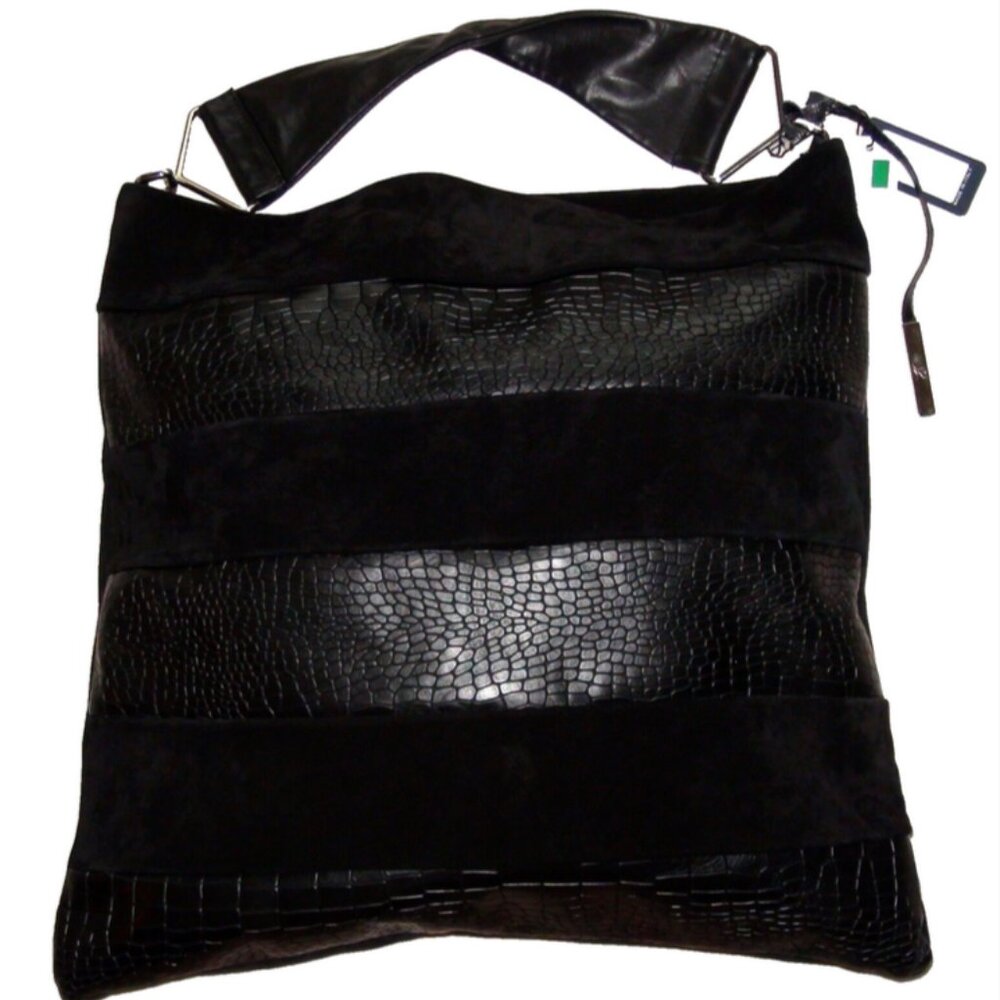 DSquared2 D2 Suede Leather Hobo Tote Bag